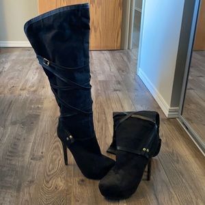 Over the knee stiletto boots